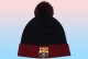 Czapka Zimowa FC Barcelona z Pomponem Herb Logo Granatowa Bordowa Akrylowa 2