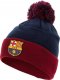 Czapka Zimowa FC Barcelona z Pomponem Herb Logo Granatowa Bordowa Akrylowa 4
