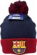 Czapka Zimowa FC Barcelona z Pomponem Herb Logo Granatowa Bordowa Akrylowa 6