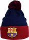 Czapka Zimowa FC Barcelona z Pomponem Herb Logo Granatowa Bordowa Akrylowa 7