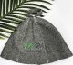 Czapka do sauny szara z 100% naturalnej wełny filcowej uniwersalna 7