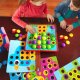 UKŁADANKA MONTESSORI GUZIKOWA MOZAIKA EDUKACYJNA KOLORY KSZTAŁTY GRZYBKI 2