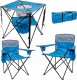 PLATINET CAMPING SET 2x CHAIR PADDED 55x55x44/90 CM + 1x TABLE 59x59x60 cm BLUE [461375] 1