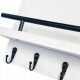 Półka Ścienna z Wieszakami UBRANIA KLUCZE BIAŁA 3