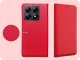ETUI Z KLAPKĄ DO XIAOMI 14T PRO CZERWONE ZAMYKANE MAGNETYCZNE KABURA CASE 3