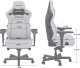 Fotel gamingowy Kaiser 4 L Anda Seat materiałowy czarny 13
