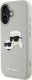 Etui Karl Lagerfeld HC 3D Rubber Double   Heads do iPhone 16 beżowy 2
