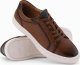 Męskie buty sneakersy ze skóry ekologicznej  brązowe V1 OM-FOCS-0179 43 1