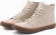 Buty męskie trampki za kostkę z gumową podeszwą  kremowe V1 OM-FOTH-0187 43 1