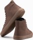 Buty trampki męskie za kostkę z gumową podeszwą  brązowe V4 OM-FOTH-0187 41 3