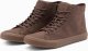 Buty trampki męskie za kostkę z gumową podeszwą  brązowe V4 OM-FOTH-0187 44 2