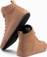 Męskie buty sneakersy za kostkę z ozdobnymi zakładkami  brązowe V3 OM-FOSH-0176 44 4