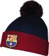 Czapka Zimowa FC Barcelona z Pomponem Herb Logo Granatowa DZIECIĘCA 52/54 1