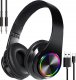 SŁUCHAWKI BLUETOOTH PODŚWIETLANE FURY LX-B39 CZARNE 1