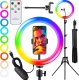 LAMPA PIERŚCIENIOWA KOLOROWA RGB 26cm 120W RL-13 1