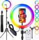 LAMPA PIERŚCIENIOWA KOLOROWA RGB 33cm 150W RL-14 1