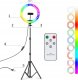LAMPA PIERŚCIENIOWA KOLOROWA RGB 33cm 150W RL-14 12