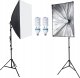 ZESTAW 2x SOFTBOX 50x70 + STATYW DOUBLE SHOX-003 12