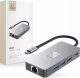 TECH-PROTECT HB05 HUB ADAPTER 9IN1 TYPE-C + USB2.0 + USB3.0 + HDMI 4K 60HZ + SD/TF + PD100W + RJ45 1000M SPACE GREY 1