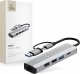 TECH-PROTECT HB03 HUB ADAPTER 5IN1 TYPE-C + USB2.0 + USB3.0 + RJ45 SPACE GREY 1