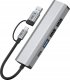 TECH-PROTECT HB03 HUB ADAPTER 5IN1 TYPE-C + USB2.0 + USB3.0 + RJ45 SPACE GREY 6