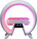 Lampka LED RGB 4w1 z ładowarką indukcyjną bezprzewodowa głośnik bluetooth budzik radio FM biała Kik sp. z o.o. sp. k. 1