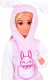 Lalka Anlily w stroju królika piżamie dresiku +szczotka ZA5418 1