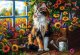 Puzzle 1000 elementów Kot wsród kwiatów Castor 1