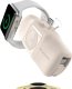 Mini powerbank Wozinsky WF16-YCS 5000mAh 15W USB-C z wbudowanym kablem USB-C i ładowarką do Apple Watch - beżowy 2