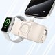 Mini powerbank Wozinsky WF16-YCS 5000mAh 15W USB-C z wbudowanym kablem USB-C i ładowarką do Apple Watch - beżowy 6