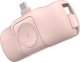 Mini powerbank Wozinsky WF16-YCS 5000mAh 15W USB-C z wbudowanym kablem USB-C i ładowarką do Apple Watch - różowy 2