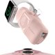 Mini powerbank Wozinsky WF16-YCS 5000mAh 15W USB-C z wbudowanym kablem USB-C i ładowarką do Apple Watch - różowy 3