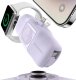 Mini powerbank Wozinsky WF16-YLS 5000mAh 15W Lightning z wbudowanym kablem USB-C i ładowarką do Apple Watch - fioletowy 2