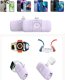 Mini powerbank Wozinsky WF16-YLS 5000mAh 15W Lightning z wbudowanym kablem USB-C i ładowarką do Apple Watch - fioletowy 6