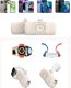 Mini powerbank Wozinsky WF16-YLS 5000mAh 15W Lightning z wbudowanym kablem USB-C i ładowarką do Apple Watch - beżowy 5