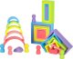 Klocki drewniane edukacyjne układanka tęcza puzzle montessori tęcza kolorowe 3