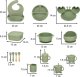 Naczynia silikonowe dla dzieci krab zestaw 19 elementów zielony 13
