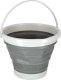 Verk Wiadro silikonowe składane na kemping na grzyby i ryby 10 L szary 2