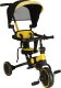 Rowerek trójkołowy TRIKE FIX V4 żółto-czarny z daszkiem 1