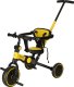 Rowerek trójkołowy TRIKE FIX V4 żółto-czarny z daszkiem 4