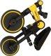 Rowerek trójkołowy TRIKE FIX V4 żółto-czarny z daszkiem 9