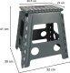 Stołek taboret składany antypoślizgowy 39cm ciemny szary 5