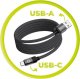 Kabel USB Mobile Origin USB-A - USB-C 1 m Czarny (MC2-USBA-1M-BLK) 9