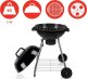 GRILL OGRODOWY KULISTY REX STALOWY 46CM Z POPIELNIKIEM 4