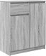 Komoda z szufladą Szary Sonoma 71x35x84 cm Drewno klejone 2