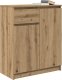 Komoda z szufladą Artisan Oak 71x35x84 cm Drewno klejone 4