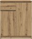 Komoda z szufladą Artisan Oak 71x35x84 cm Drewno klejone 6