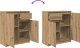 Komoda z szufladą Artisan Oak 71x35x84 cm Drewno klejone 9