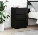 vidaXL Szafki nocne z 3 szufladami 2 szt. Czarne 39x35x65 cm 1