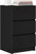 vidaXL Szafki nocne z 3 szufladami 2 szt. Czarne 39x35x65 cm 4